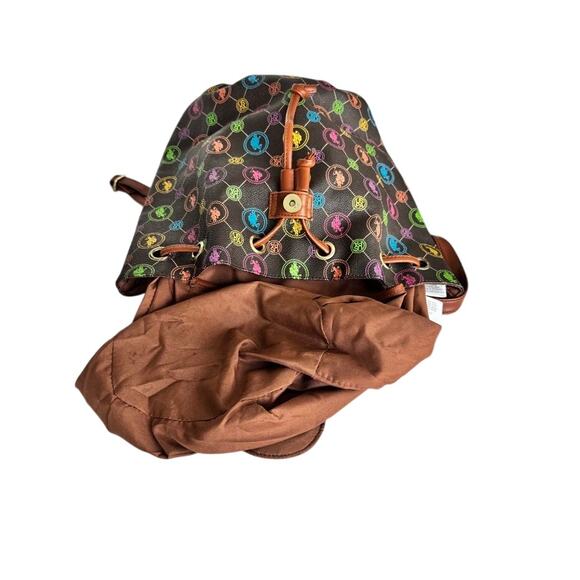 U.S. Polo Assn. Rainbow Logo Drawstring Backpack Purse – Cute & Functional - Picture 7 of 16